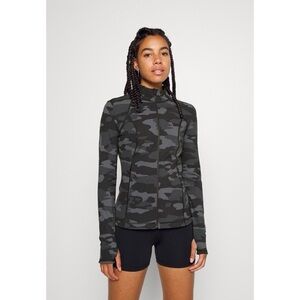 Sweaty Betty Power Workout Zip Jacket Black Tonal Camo